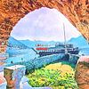 Schiff in der Bucht von Kotor von zam art
