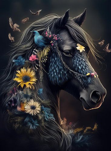 Fantasy paarden hoofd