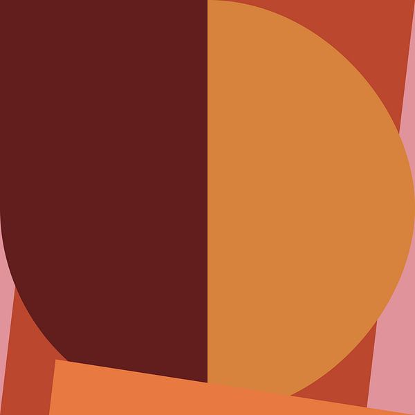 Abstracte minimalistische geometrie in retrostijl van Dina Dankers