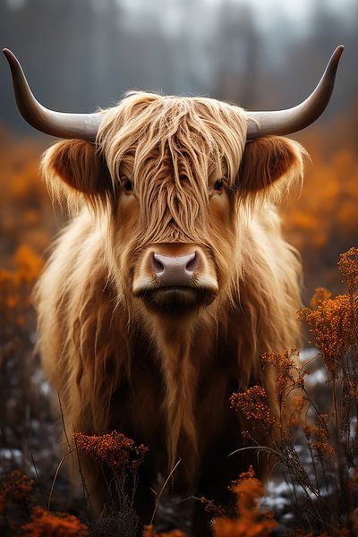 Scottish Highlander wall art by Digitale Schilderijen