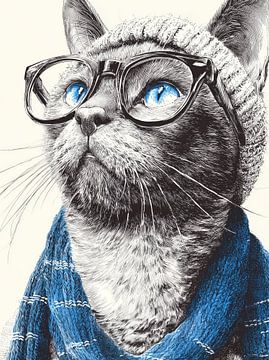 Hipster Cat 14 by JBJart Justyna Jaszke