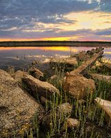 Sunset above the water