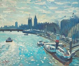 Vue de Westminster, Londres sur Nop Briex