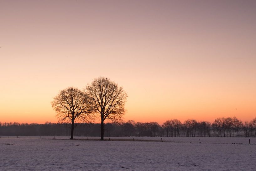 Zonsopkomst in een winterlandschap von Art Wittingen