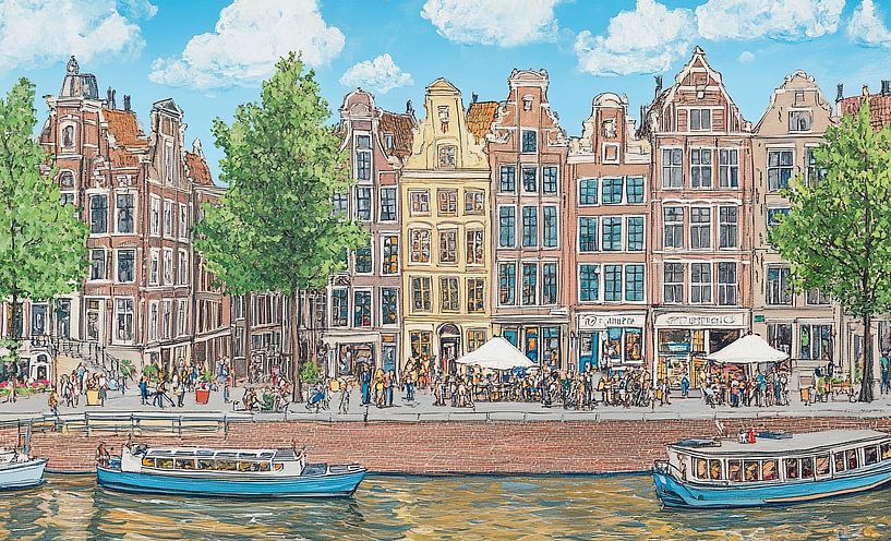 View of Amsterdam by Abstract Painting