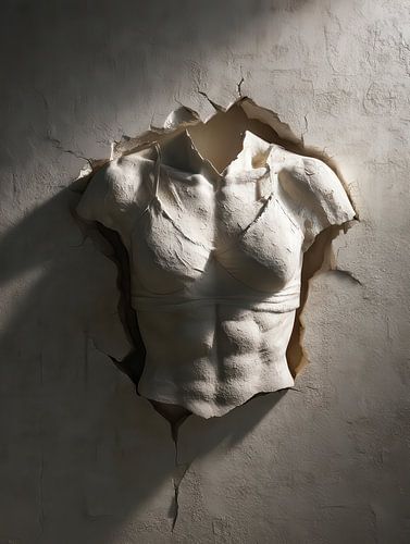 3d afbeelding van fictief portret of torso