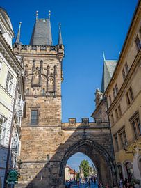 Prague - View of Charles Bridge through the Lesser Town Bridge Tower by t.ART