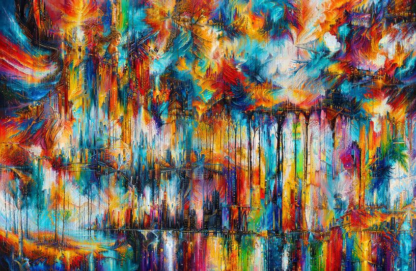 Colourful cityscapes - XXL size by Arjen Roos