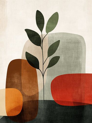 Abstracte organische vormen, bohemian stijl