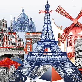 Paris - City Collage by Marlies Odehnal