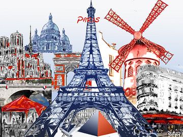 Paris - City Collage by Marlies Odehnal