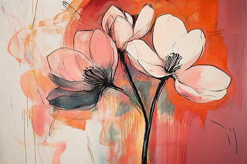 Bloemen Rood van De Mooiste Kunst