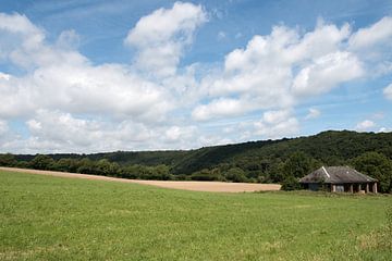 Glooiend landschap in de Belgische provincie Henegouwen