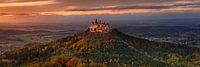 Burg Hohenzollern in schönen Herbstfarben zum Sonnenuntergang von Voss Fine Art Fotografie Miniaturansicht