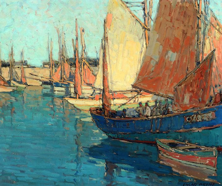 Edgar Payne, Bretagne-Boote, 1923 von finemasterpiece