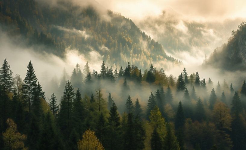 Herbstliche Naturszene von fernlichtsicht