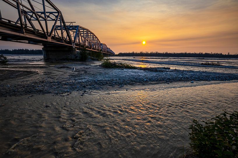 Landschap op de Alaska Highway van Roland Brack