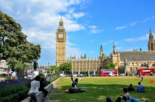 De andere kant van de Big Ben in Londen