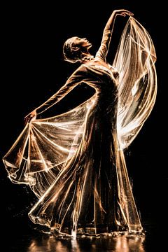 Eleganter Tanz von Licht und Schatten von De Muurdecoratie
