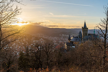 Zonsondergang in Wernigerode