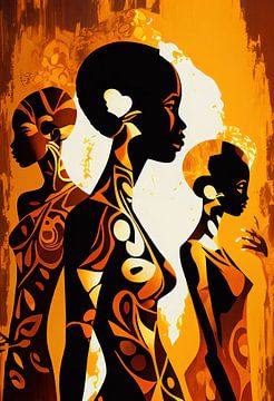 Afrikanische Silhouette von Bert Nijholt