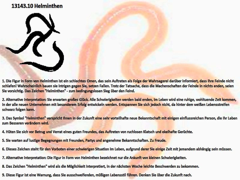 Helminthen 13143.10 von Vladimir Zykunov
