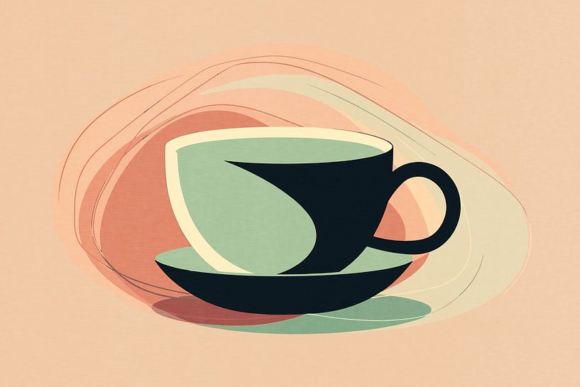 Kaffeetasse in Pastell von Patterns & Palettes