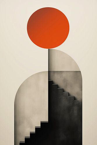 Rode maan minimaal kunstwerk