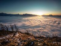 Salzburg under a fog cover