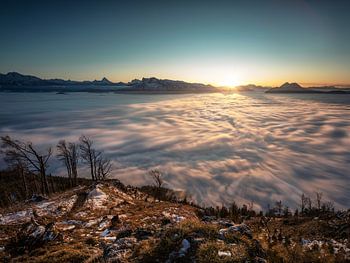 Salzburg unter einer Nebeldecke