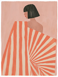 Coral Stripe Muse by Nicolae Cobasnean
