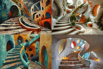 collage trappen van Egon Zitter
