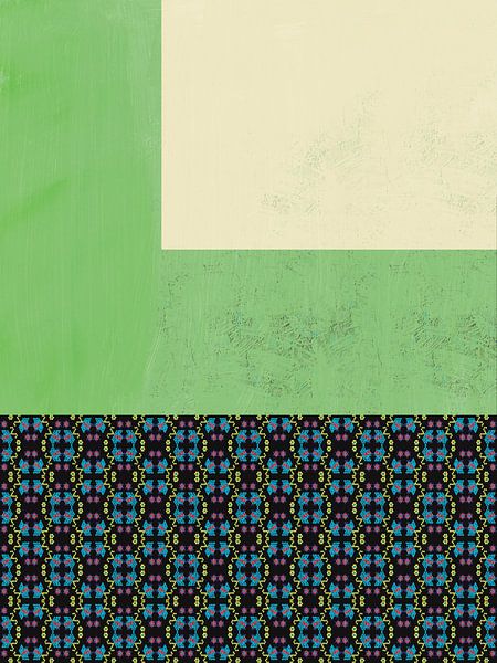 Pastel green and nyonya pattern collage by Little Dean