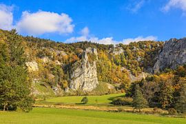 Jura limestone cliffs with viewpoint "Burgstall" near Fridingen - Upper Danube Nature Park by BlattArt - Christine Horn