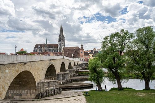 Regensburg op een zomerse dag