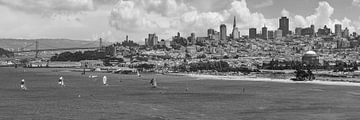 San Francisco Skyline | Monochrom von Melanie Viola