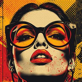 Pop Art Retro Girl by Matthias Spartz