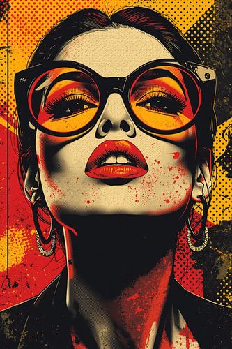 Popart retromeisje