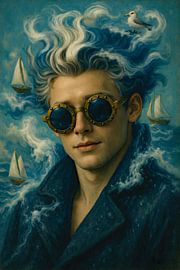 Blue Mood, Rough Waters by Moonheart Artworks