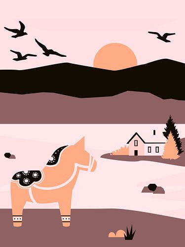 Scandinavisch landschap in Zweden