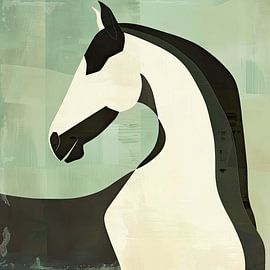 Horse minimal art work