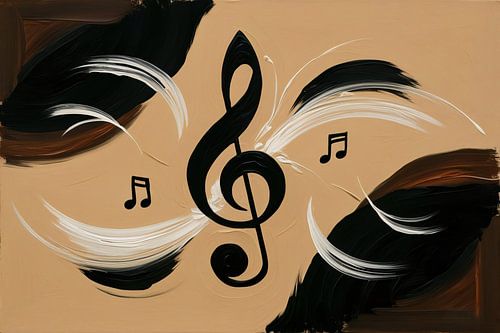 Notes de musique abstraites dans l'art
