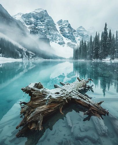 Fog in front of mountains