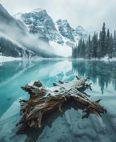 Nebel vor Bergen von fernlichtsicht