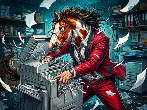 Overzicht van de chaos rond de kopieermachine