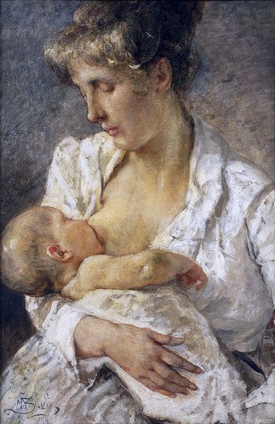 Mutterschaft, Mosè Bianchi - 1899 von Atelier Liesjes