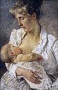 Mutterschaft, Mosè Bianchi - 1899 von Atelier Liesjes Miniaturansicht