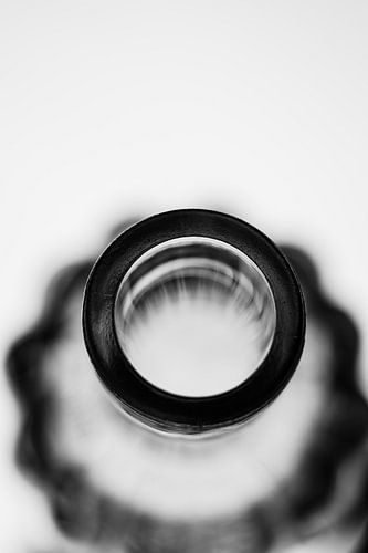 Glasflasche Schwarzweiss