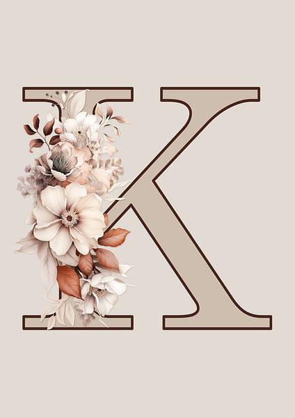 Bohemian initial: K - Mix &amp; Match by Digital Art Lover