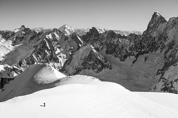 Solo on the Vallée Blanche by Menno Boermans